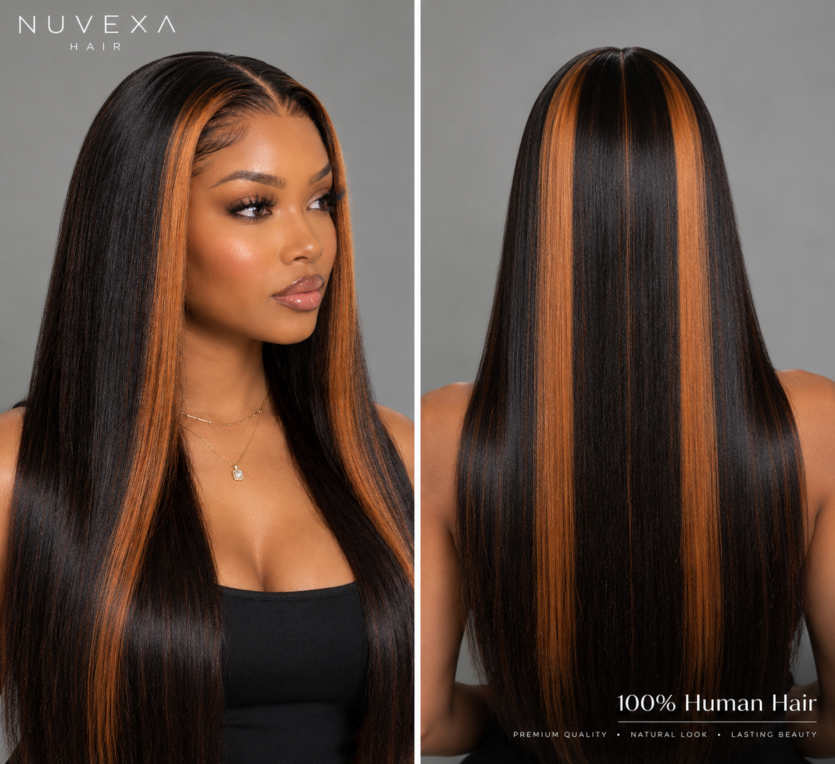 Flame - Highlighted Straight Hair 100% Virgin Human Hair