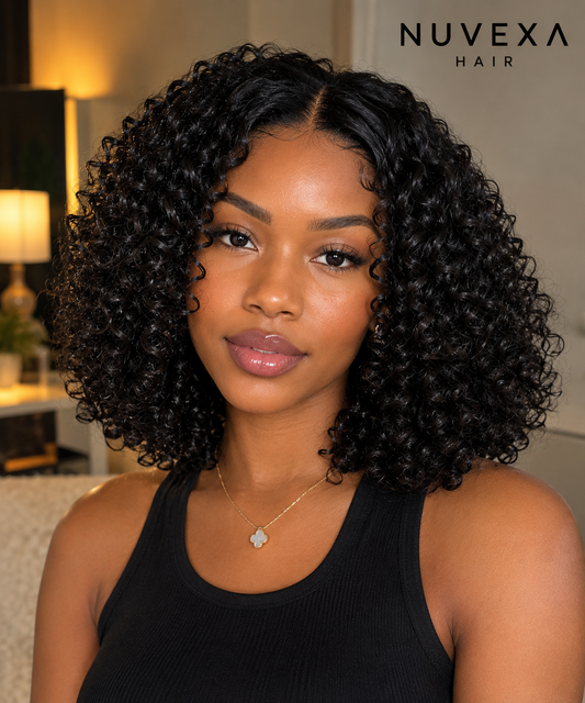 Bambie - 10" 13x5 Lace Front Bob Wig, Transparent Lace Jerry Curl